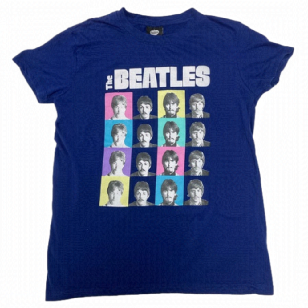 THE BEATLES BLUE T-SHIRT - Size Medium